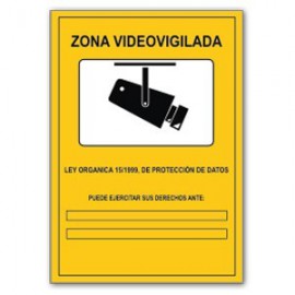 Cartel Zona Videovigilada